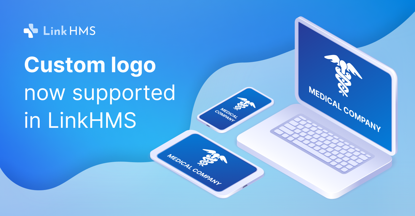 custom logo in LinkHMS - blog cover