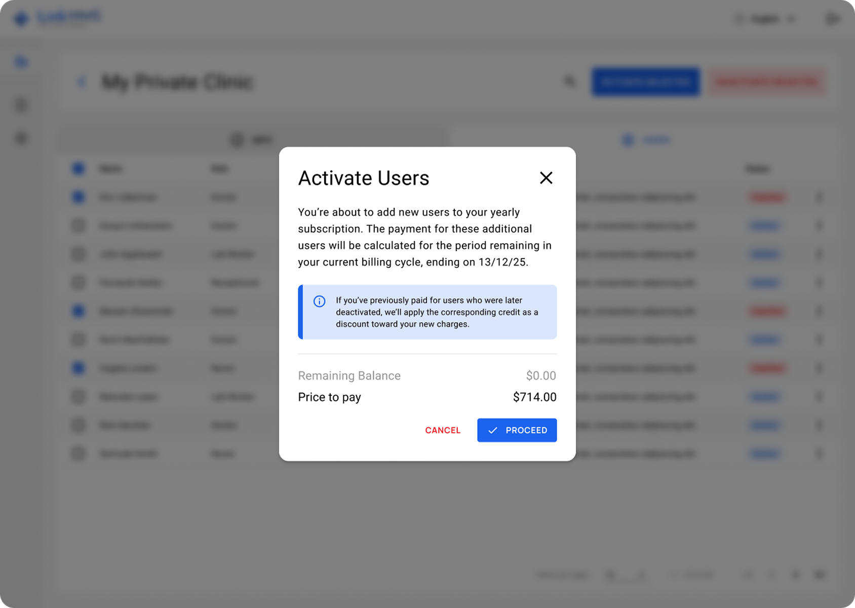 LinkHMS add new users to the reseller account
