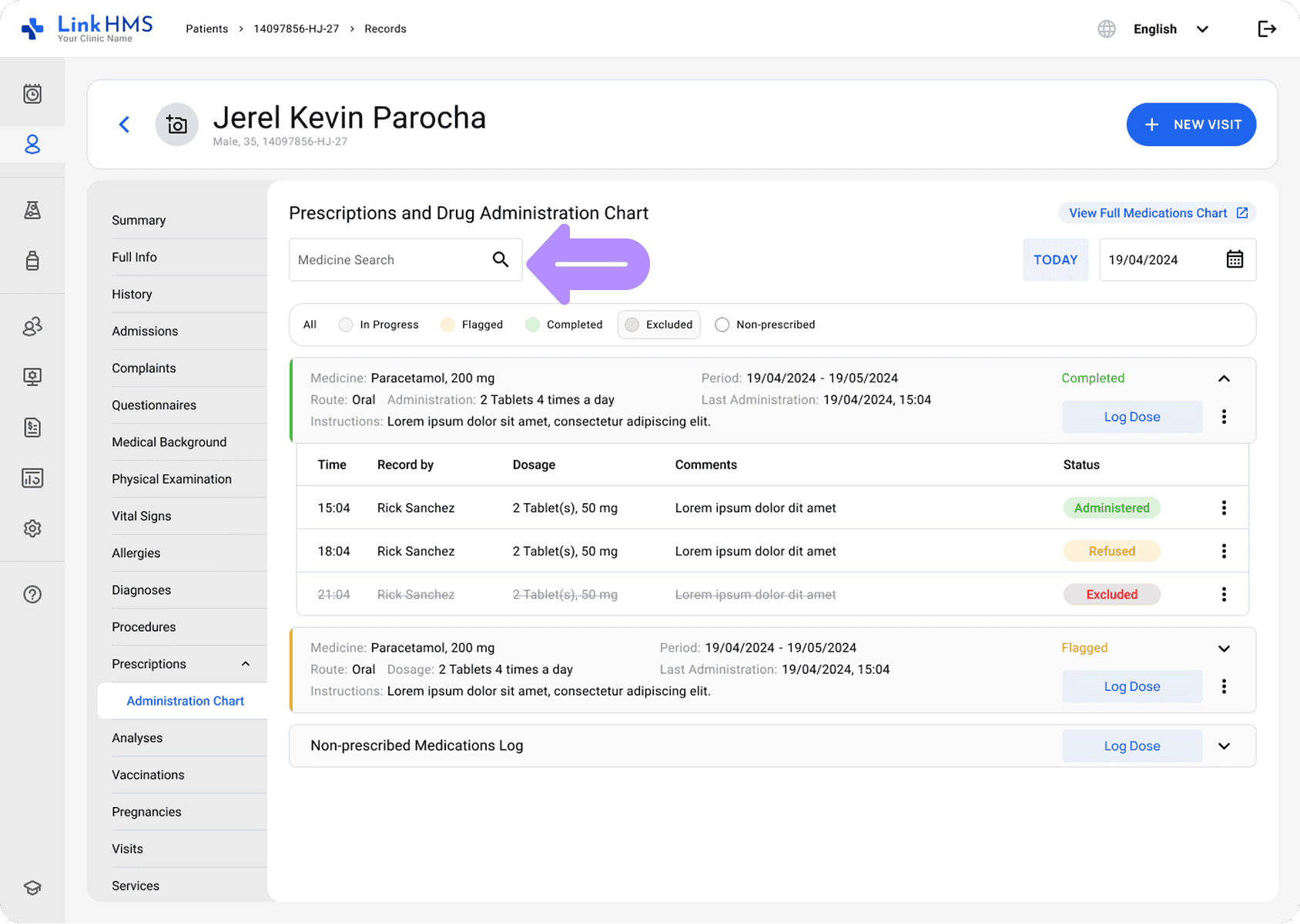 LinkHMS medicine search