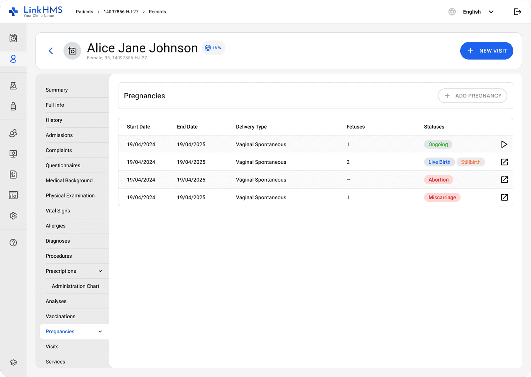 LinkHMS pregnancy module 4