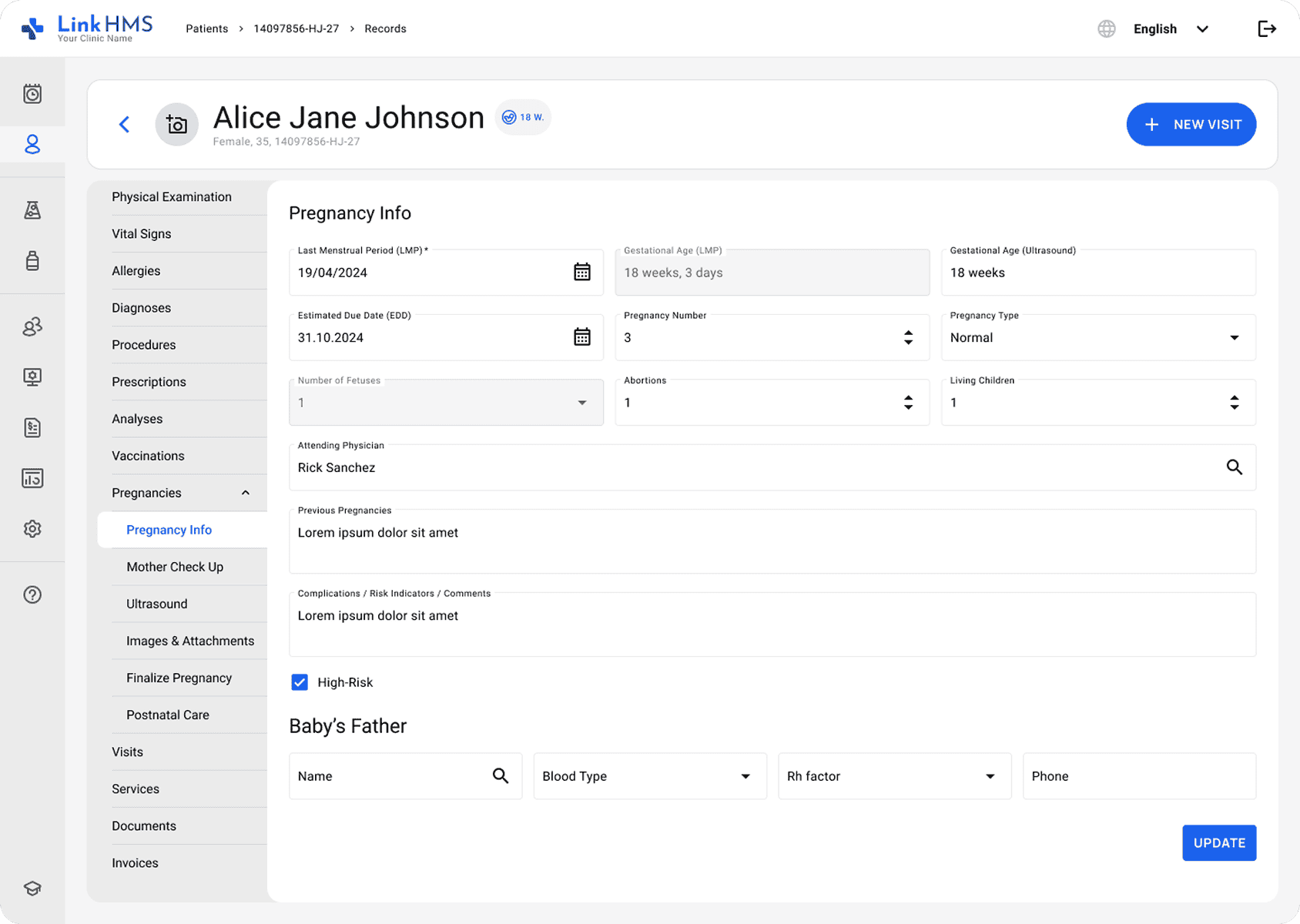 LinkHMS pregnancy module 6